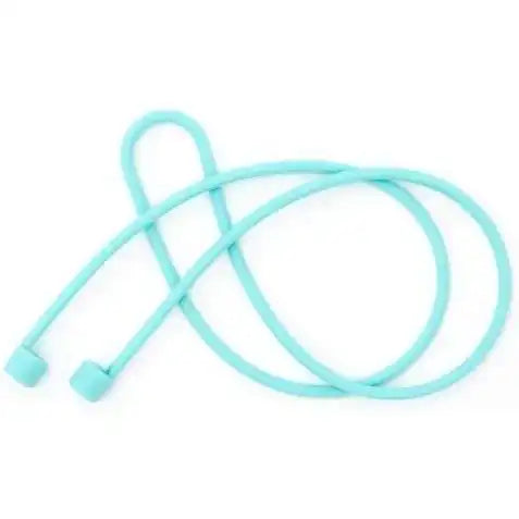 System-S 2x Silikon Halteband Holder für AirPods Kopfhörer in Türkis