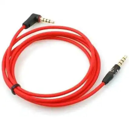 4 Polig 3,5 mm Klinke auf 3,5 mm Klinke Kabel Rot 110 cm Mit 90 Grad Winkelstecker