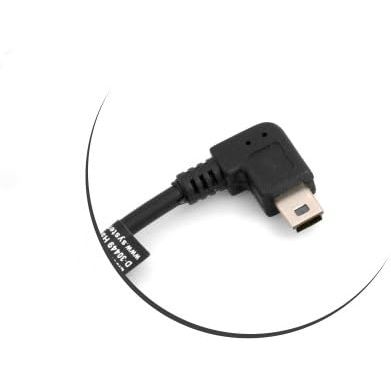 SYSTEM-S Mini USB Kabel 90 Grad Linkswinkel Stecker USB Typ A Buchse Daten Und Lade Kabel 13 Cm
