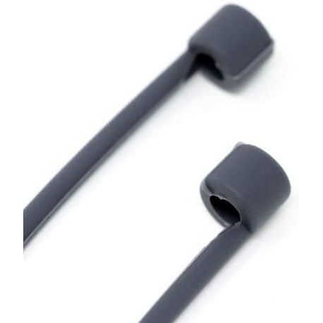 System S Silikon Halteband Holder Grau Fuer AirPods Sicherer Rutschfester Halt Mit Zwei Silikonringe