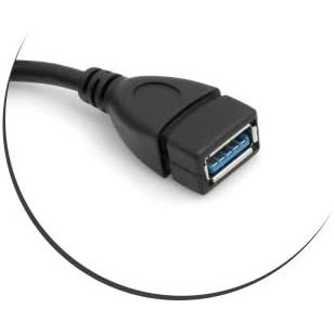 SYSTEM-S OTG USB A 3.0 Weiblich Zu USB-C 3.1 Männlich Adapter Kabel Verlängerung 22 cm 90 Grad