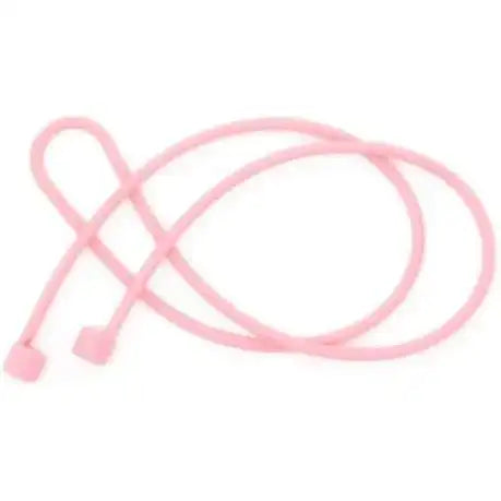 System-S 1x Silikon Halteband Holder für AirPods Kopfhörer in Pink