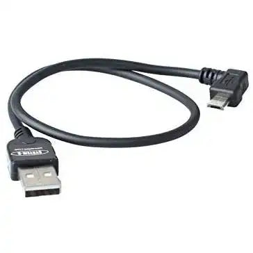 System-S USB 2.0 Kabel für USB-A auf USB Micro-B 30 cm Winkelstecker 90 Grad