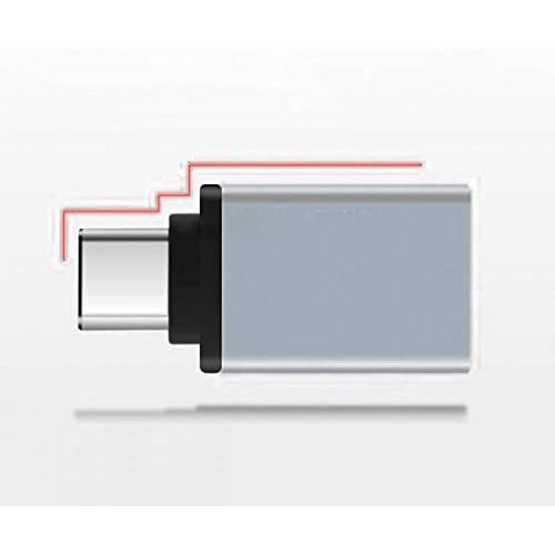 USB OTG Type C 3.1 Auf USB A 3.0 Grau Adapter Schneller Datentransfer Und Gleichzeitiges Aufladen