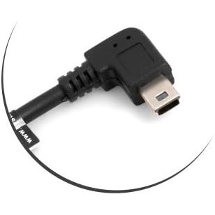 Mini USB Kabel 90 Grad Linker Winkelstecker Auf Mini USB Buchse Daten Und Ladekabel 27 cm