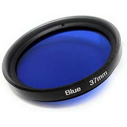 SYSTEM-S Farbfilter Blau 37 mm Gewinde anschraubbar Filter für Fotografie