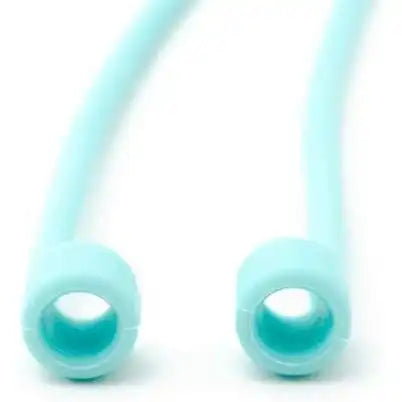 System-S 2x Silikon Halteband Holder für AirPods Kopfhörer in Türkis