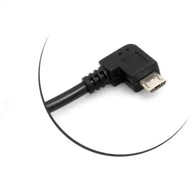Systemhaus Zakaria SYSTEM-S USB A Auf Micro USB OTG Kabel 90 Grad Linksgewinkelt Kurzkabel 13,5 cm