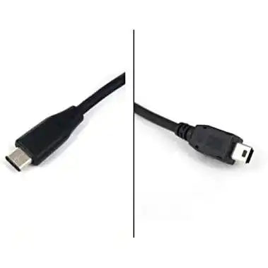 System-S USB Type C 3.1 zu Mini USB Host Adapter OTG On the Go Host Kabel 10 cm in Schwarz