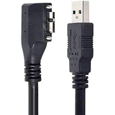 USB 3.0 Kabel Typ A zu Micro B Winkelstecker Schwarz 120 cm SuperSpeed 5 Gbit Datentransfer