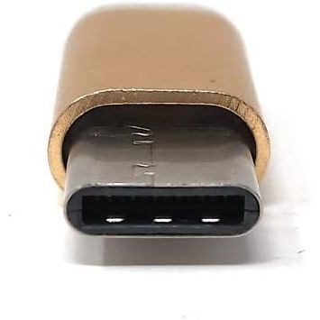 System-S USB C Zu Micro B Adapter Goldfarben USB 3.1 Highspeed Datenübertragung Bis 40 MB Pro Sekunde