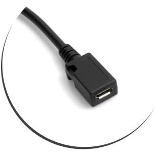SYSTEM-S USB 3.1 Type C Kabel Stecker zu Micro USB 2.0 Buchse Eingang Converter Datenkabel Ladekabel Verlängerung 28 cm