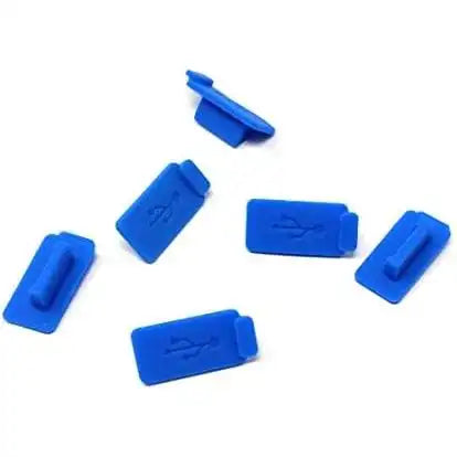 6er Set USB Typ A Staubschutzkappen Silikon Blau Schutzabdeckungen Für USB Anschlüsse