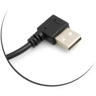 Micro USB Kabel 90 Grad Links Gewinkelt zu USB Typ A 2.0 90 Grad Rechts Gewinkelt 27 cm