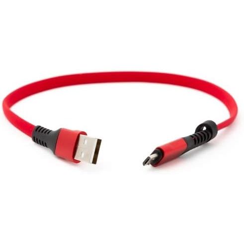 USB A Zu Micro USB Flachkabel Rot 32 Zentimeter Robuste Langlebige Verbindung Für Micro USB Geräte