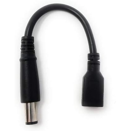 DC 20V Adapterkabel 7,5 cm von 7,4 x 5,0 mm Buchse zu 4,5 x 3,0 mm Stecker Schwarz