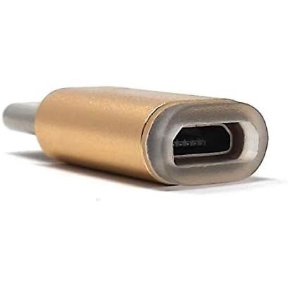 System-S USB C Zu Micro B Adapter Goldfarben USB 3.1 Highspeed Datenübertragung Bis 40 MB Pro Sekunde