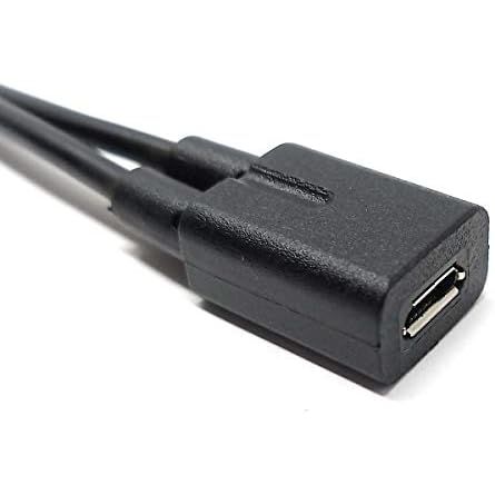 Systemhaus Zakaria USB 2.0 Y Kabel Micro B Buchse zu Typ C und Micro B Stecker 25 cm Hochwertiges Kabel