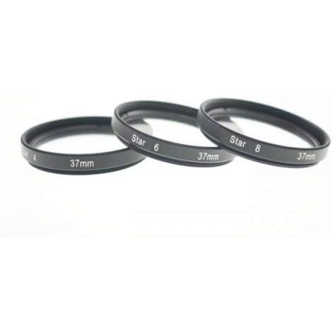 3er Sternfilter Set 37 mm Clip Für Smartphone Kamera Schwarz Kreative Lichtstrahleffekte