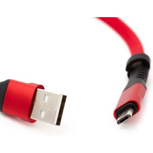 USB A Zu Micro USB Flachkabel Rot 32 Zentimeter Robuste Langlebige Verbindung Für Micro USB Geräte