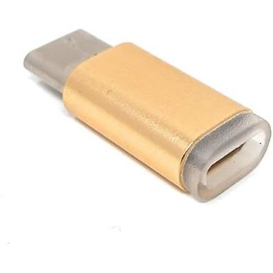 System-S USB C Zu Micro B Adapter Goldfarben USB 3.1 Highspeed Datenübertragung Bis 40 MB Pro Sekunde