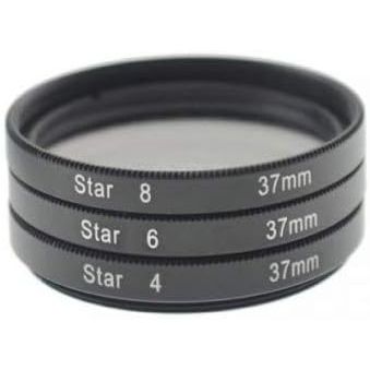 3er Sternfilter Set 37 mm Clip Für Smartphone Kamera Schwarz Kreative Lichtstrahleffekte