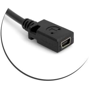 Mini USB Kabel 90 Grad Linker Winkelstecker Auf Mini USB Buchse Daten Und Ladekabel 27 cm