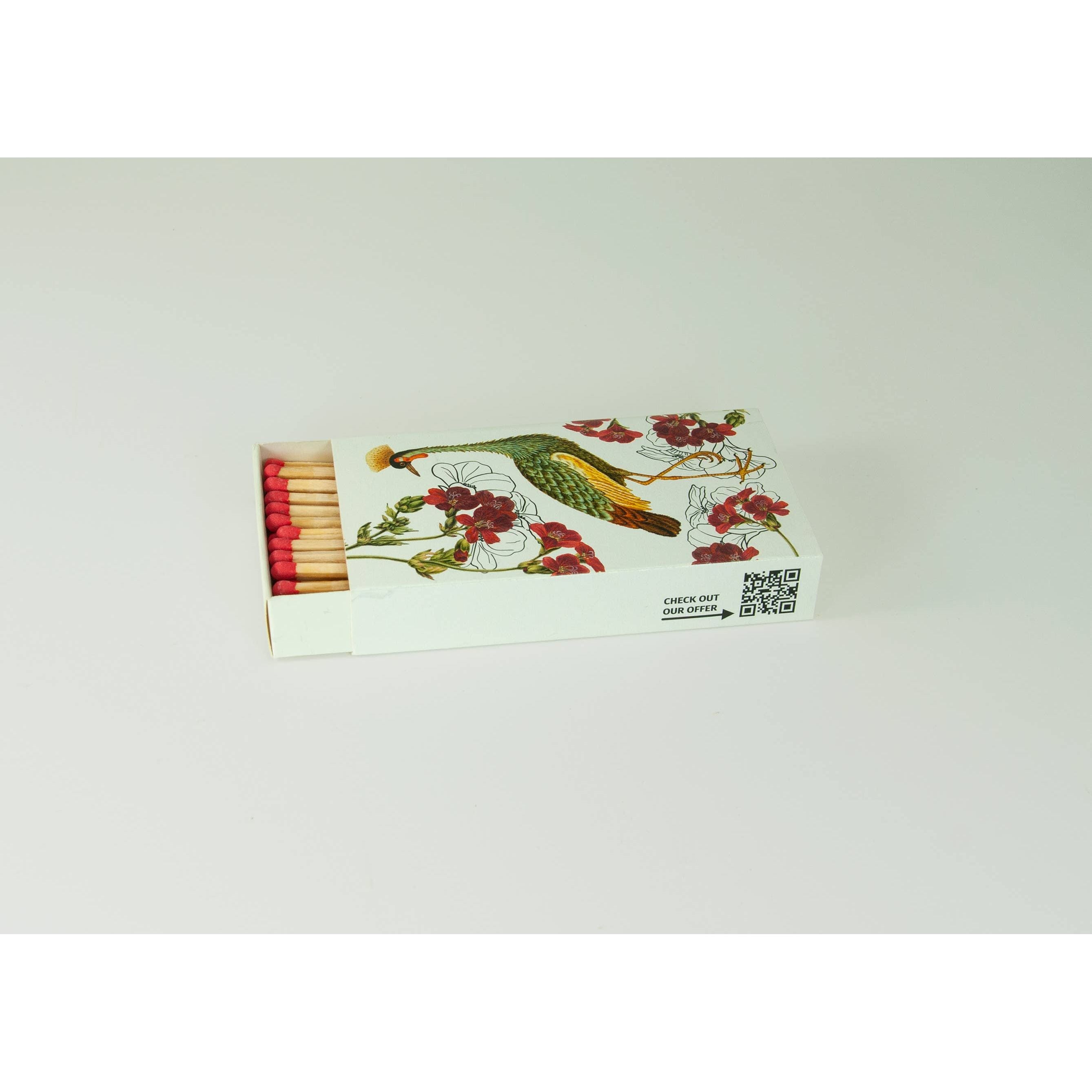 Vintage Streichhölzer – Lange Streichhölzer mit künstlerischem Motiv „Heron“