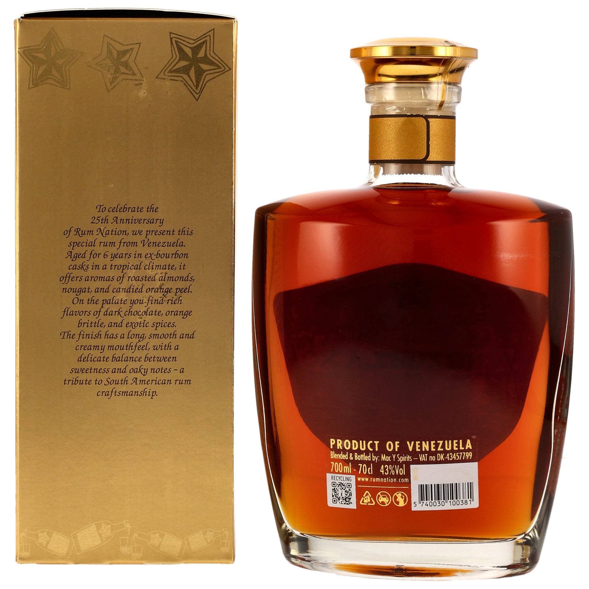Venezuela XO - Rum Nation - 25th Anniversary Decanter