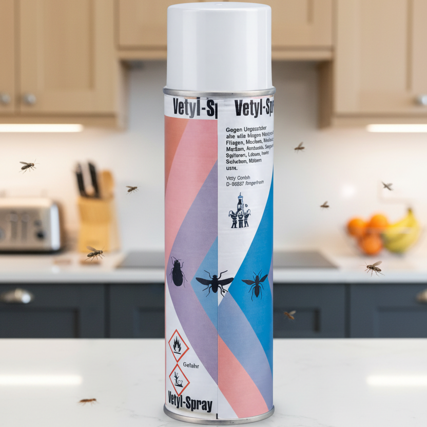 Vetyl Spray 500 ml – Insektenspray gegen Fliegen, Mücken, Motten, Ameisen, Spinnen und mehr