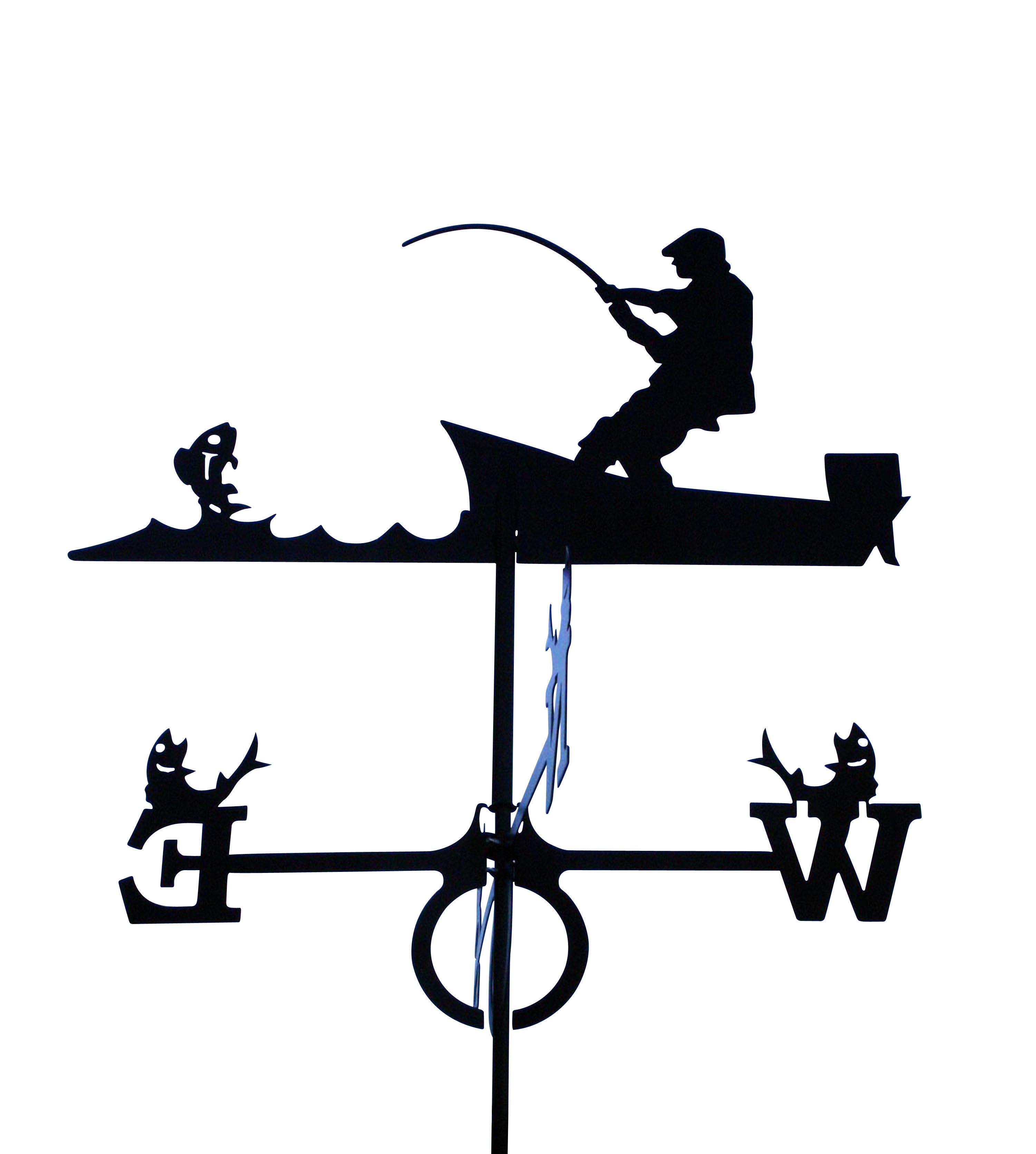 Wetterfahne Angler