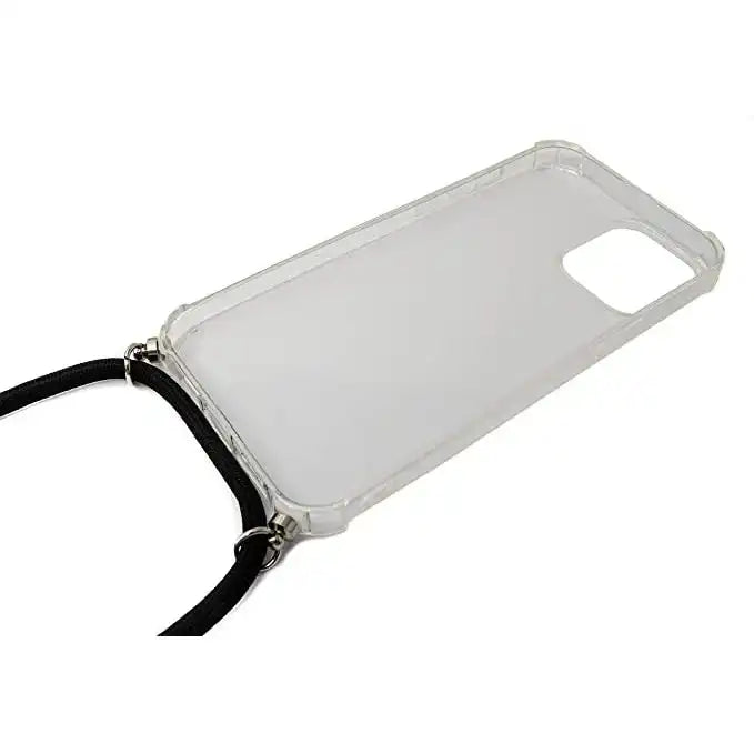 Silikon Schutzhülle Mit Halsband Transparent Für iPhone 14 Pro Hochwertig Robust Trageband