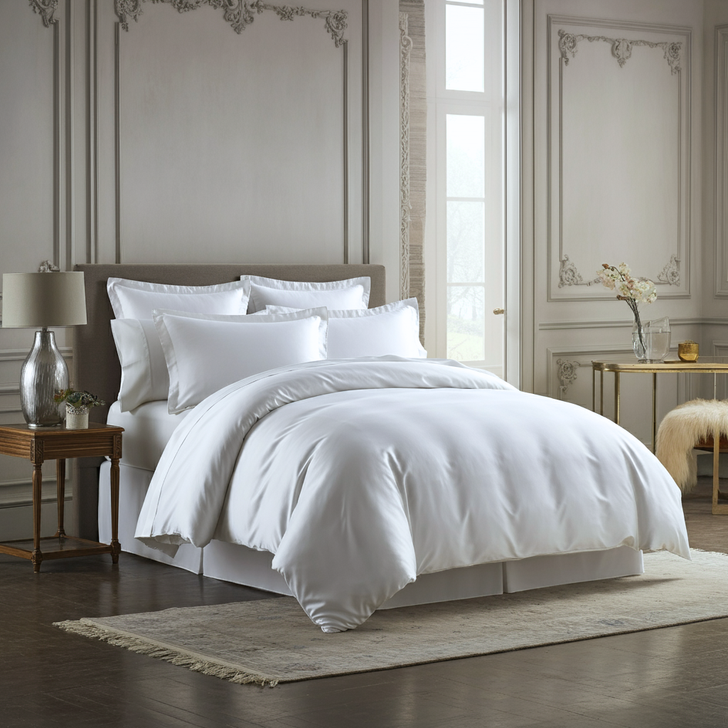 Charm Bettwäsche Aus 100 Prozent Ägyptischer Baumwolle Satin Mit Seidigem Glanz Und Langlebigkeit Fadendichte 600