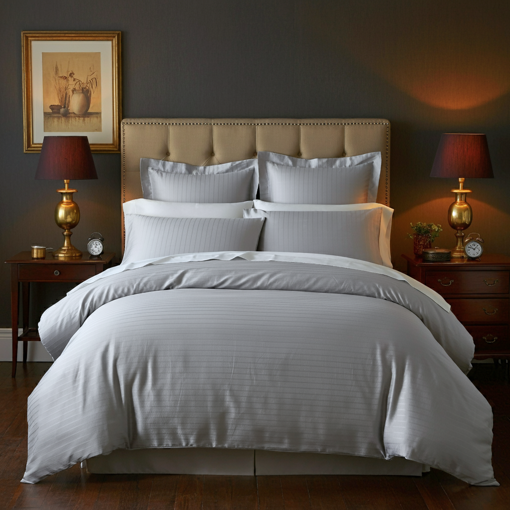 Pinstripes Deckenbezug Aus 100 Prozent Ägyptische Baumwolle Jacquard 500 Fadendichte