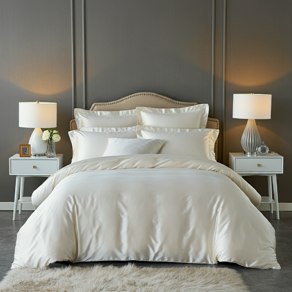 Charm Spannbettlaken Aus Ägyptischer Baumwolle Fließsatin Fadendichte 600 Seidige Weichheit Und Glanz