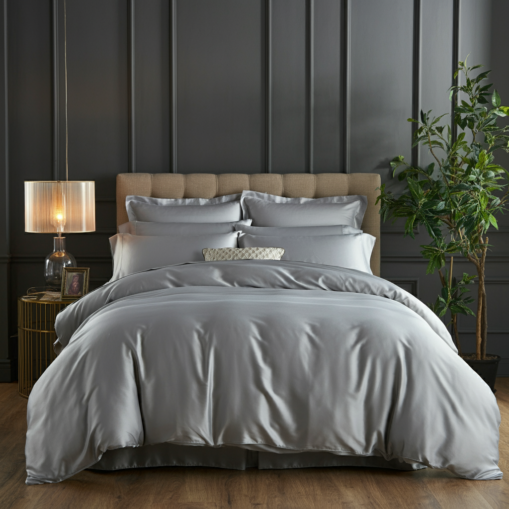 Charm Baumwolle Satin Kissenbezug Aus 100 Prozent Ägyptischer Baumwolle Mit 600 Fadendichte Und Seidigem Satinfinish