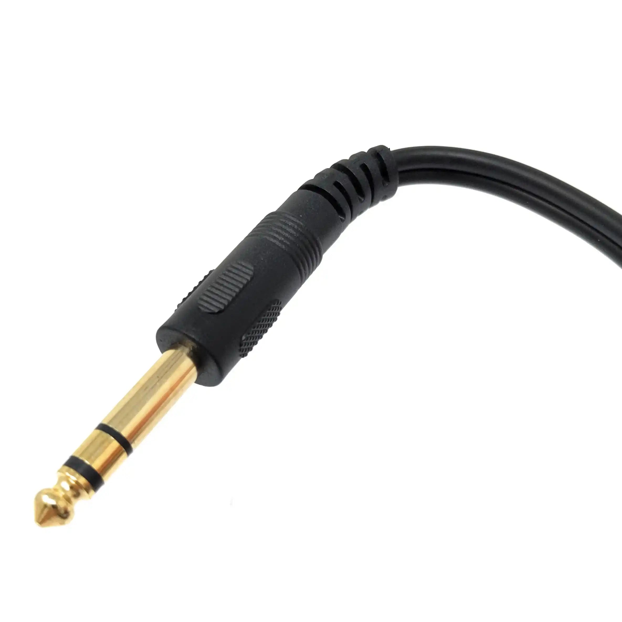 Audio Y Kabel 150 cm 6,35 mm Stereo AUX Klinke Winkel Stecker Ideal Für Mischpulte