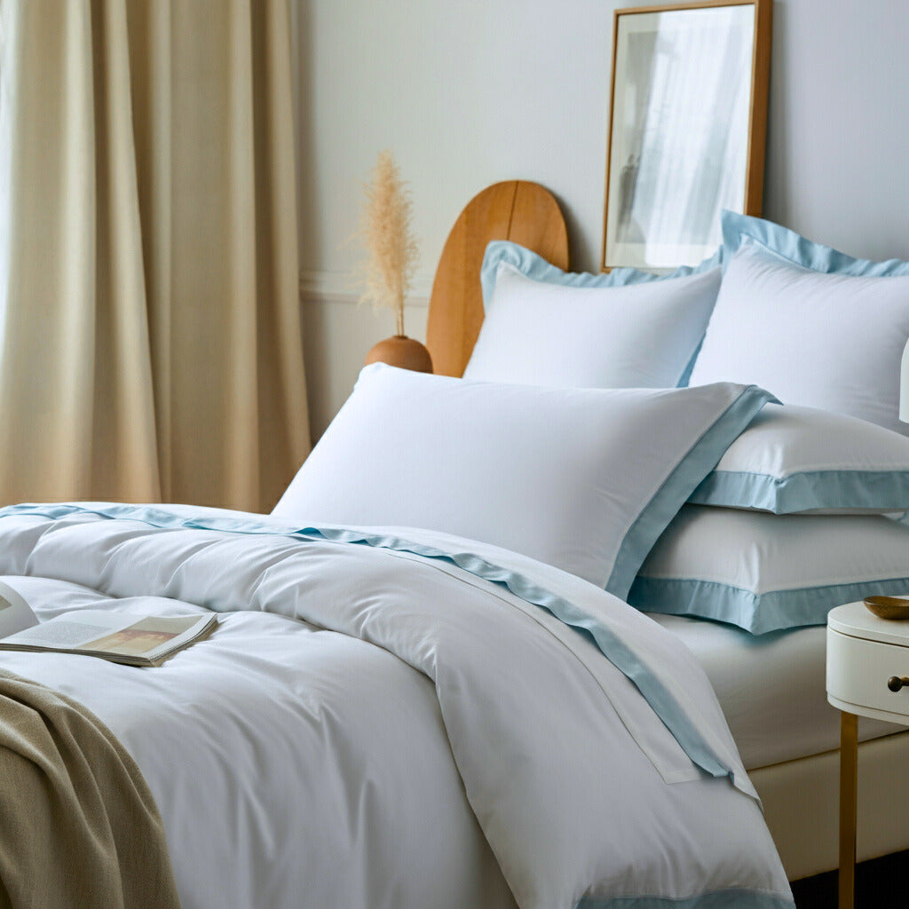 Aura Baumwolle Perkal Kissenbezug Aus Ägyptischer Baumwolle Mit Extra Langen Stapelfasern Für Weichheit Atmungsaktivität