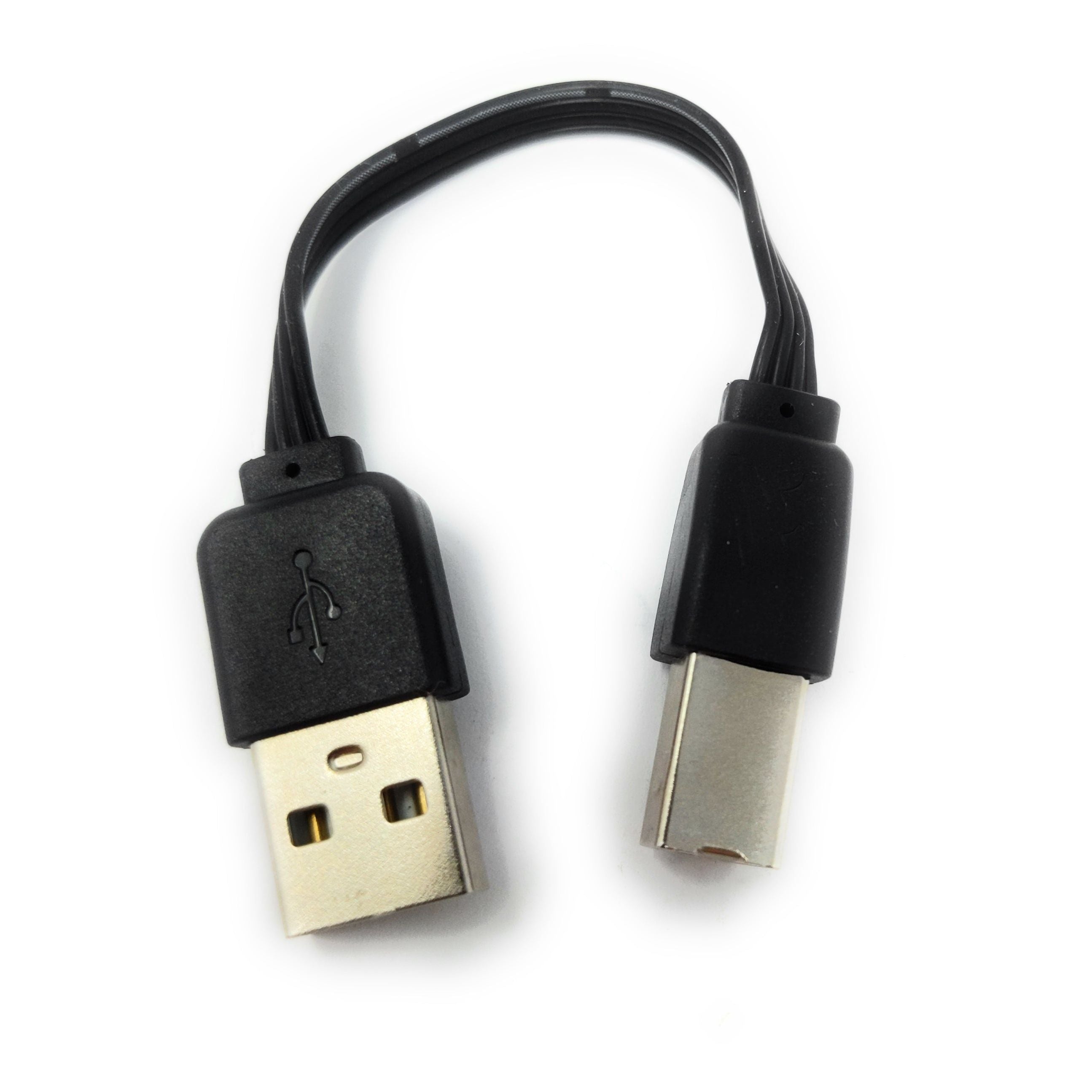 USB 2.0 Kabel Typ B Zu Typ A Kurz 13 cm Flach Schwarz Systemhaus Zakaria Perfekt Für PC Drucker