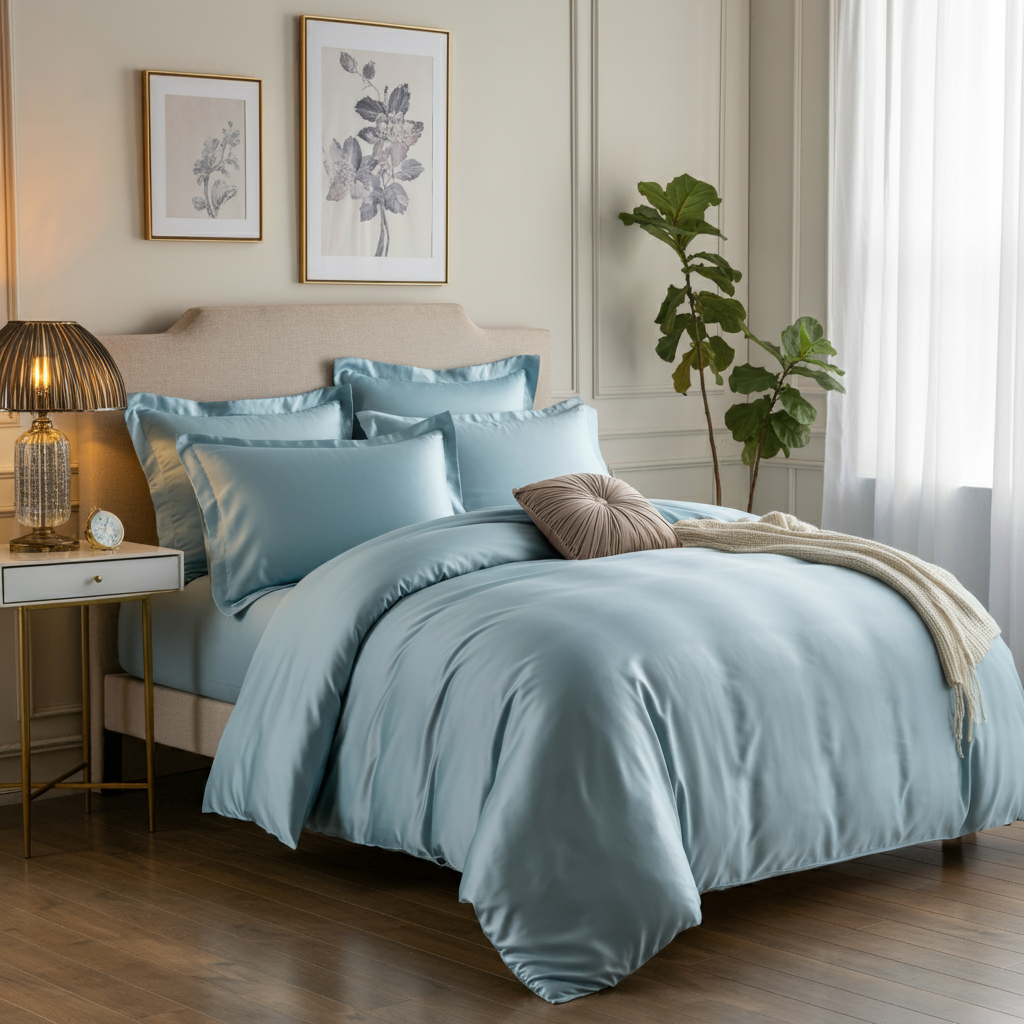 Charm Baumwolle Satin Kissenbezug Aus 100 Prozent Ägyptischer Baumwolle Mit 600 Fadendichte Und Seidigem Satinfinish