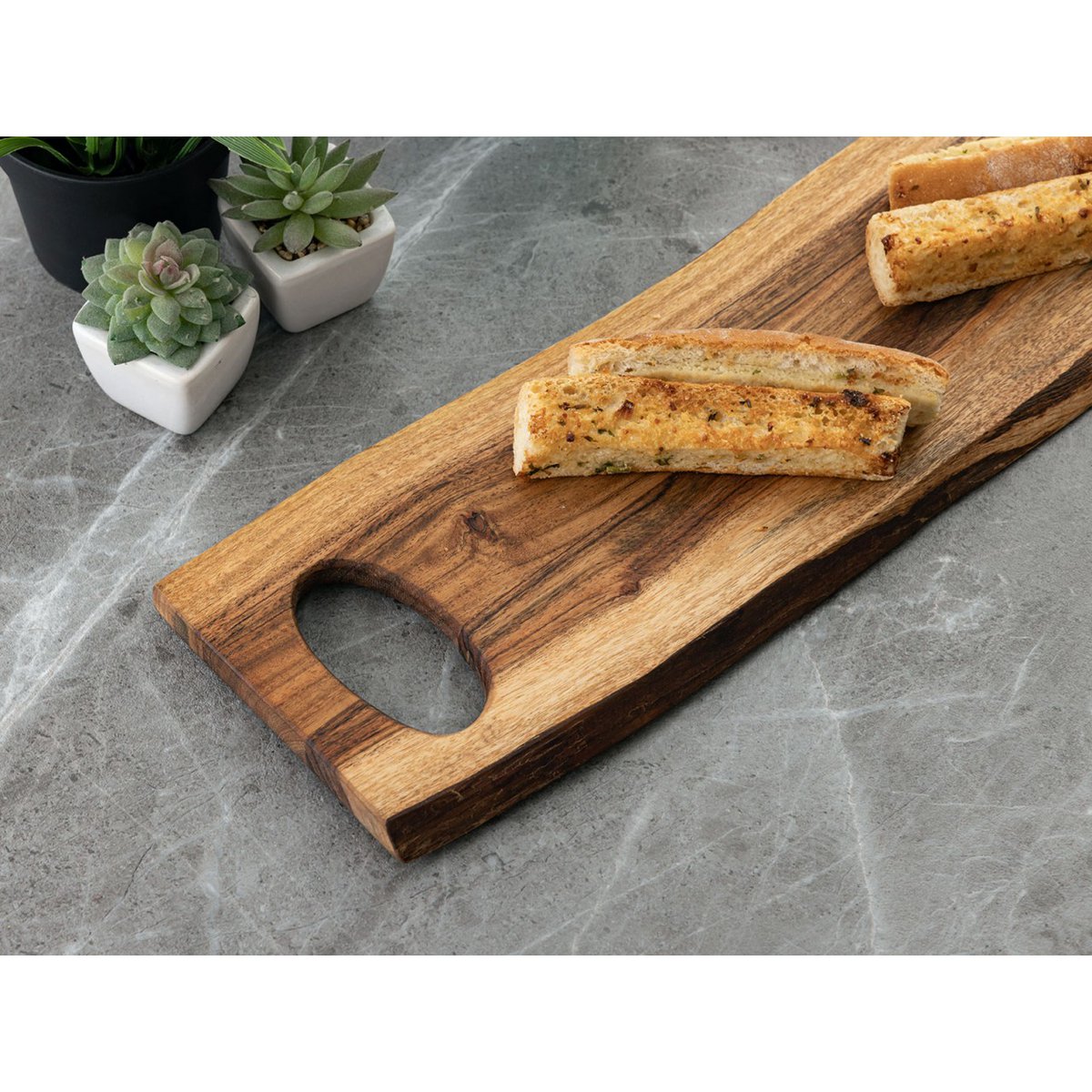 Holzbrett Servierbrett Dekotablett - Thor - 70x15cm - Akazie massiv