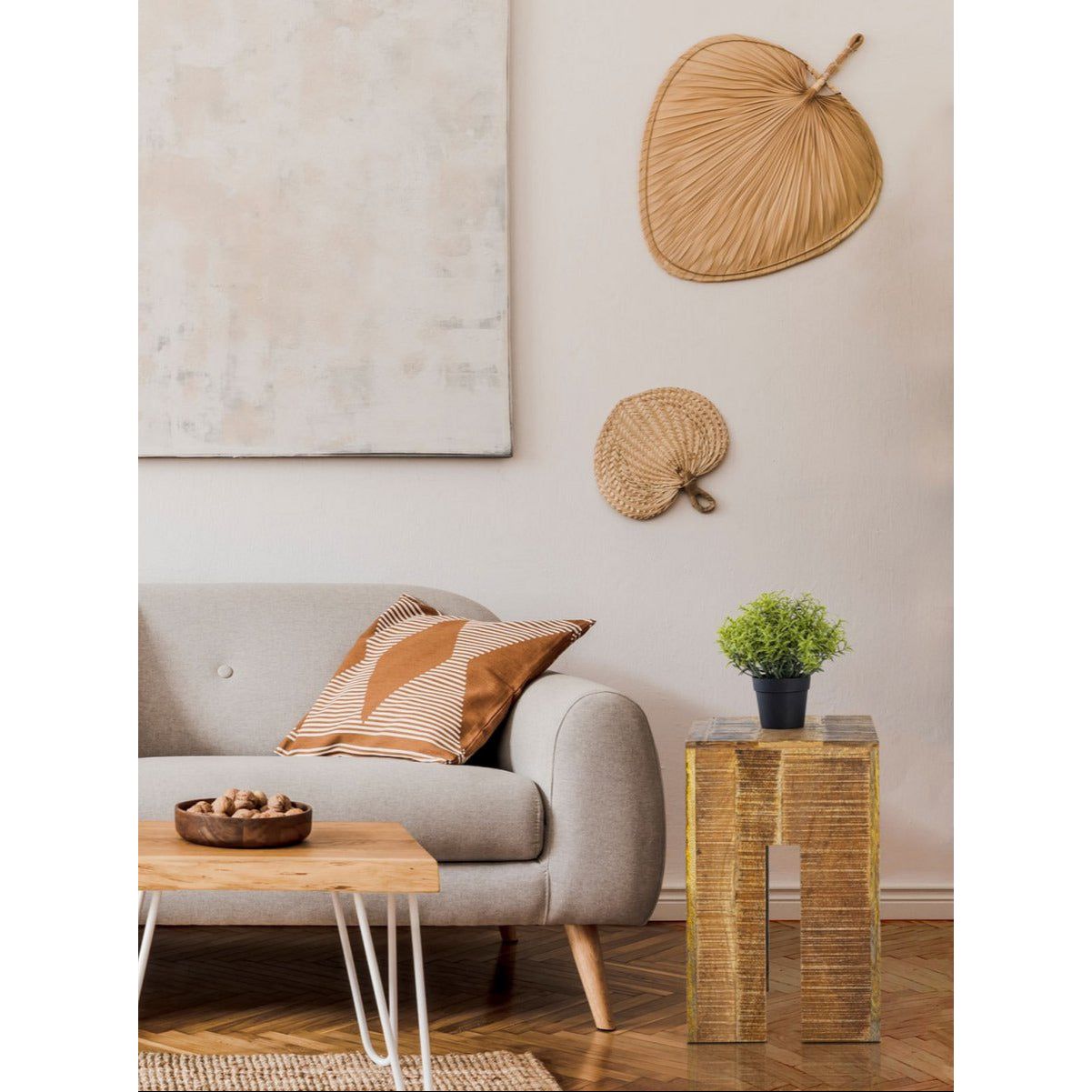 Hocker quadratisch - 28 x 45 x 28 cm - Blumenhocker Blumensäule - Mangoholz