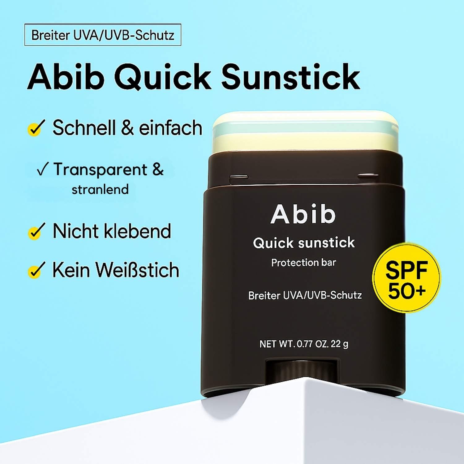 Abib Quick Sunstick Protection Bar LSF 50 PA++++ 22g Sonnenschutzstift