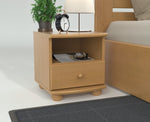 Claudia Kiefer Massivholz Nachttisch Nachtschrank | 1-Schublade und 1 Regal | 100% Bio Kiefer