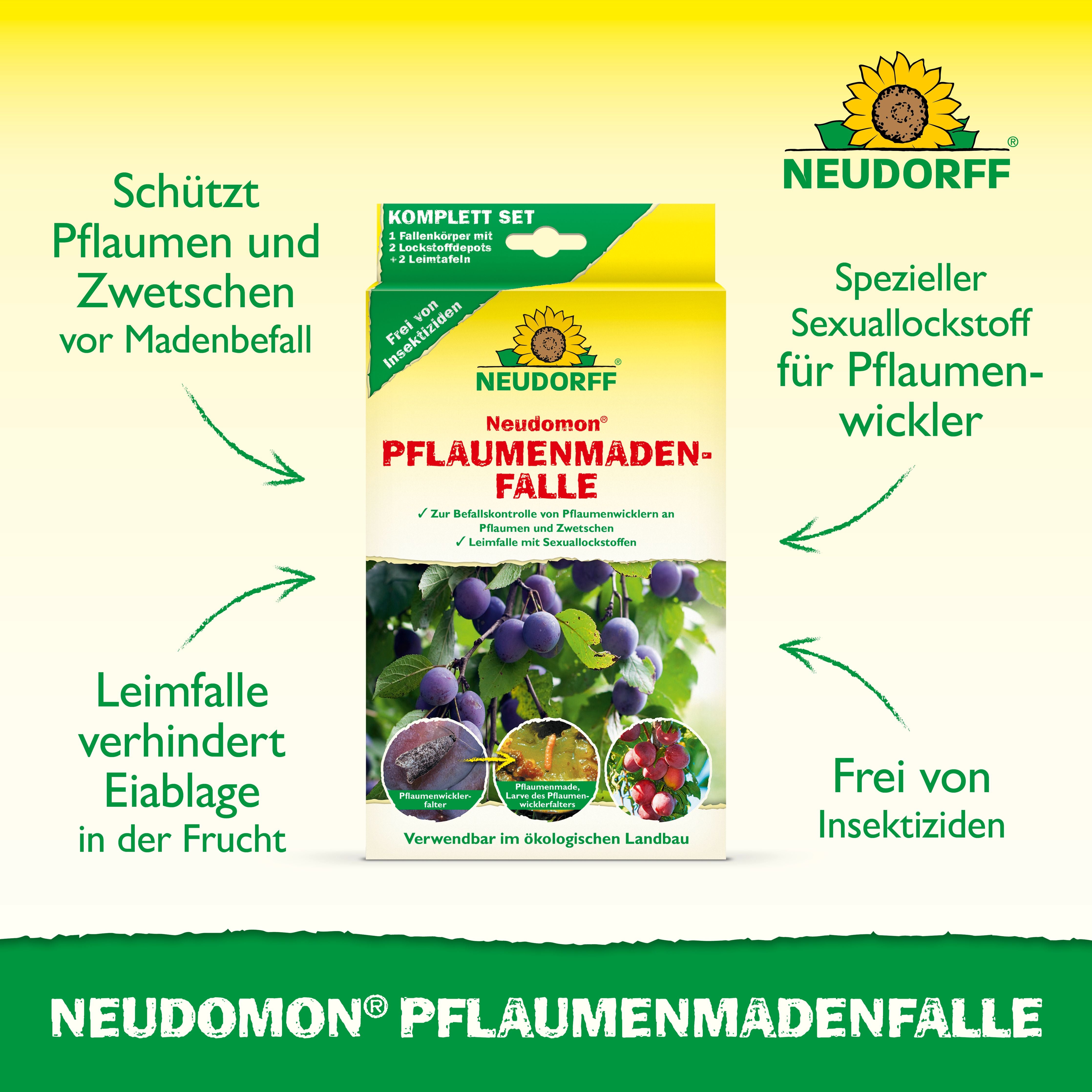 Neudomon Pflaumenmaden­Falle