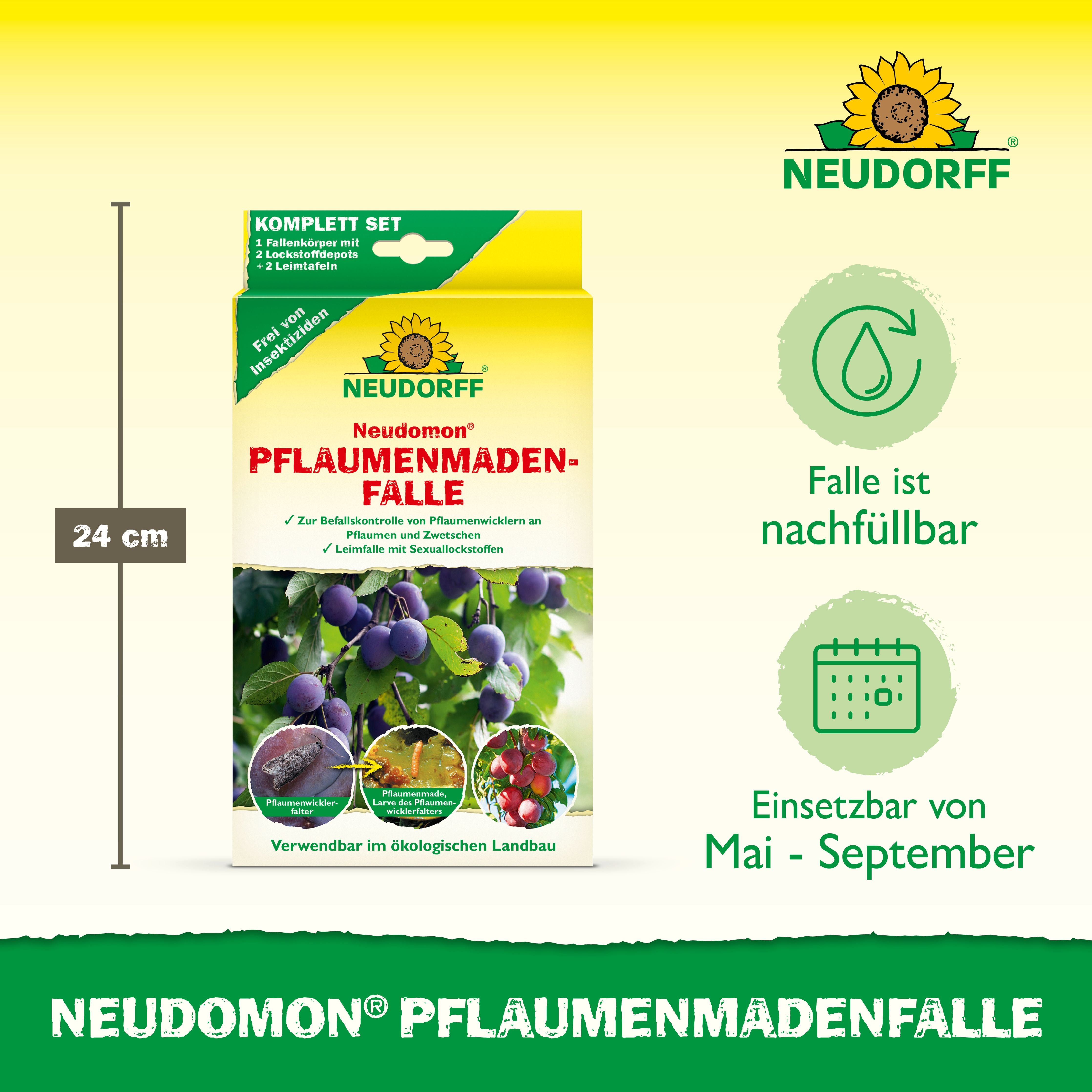 Neudomon Pflaumenmaden­Falle