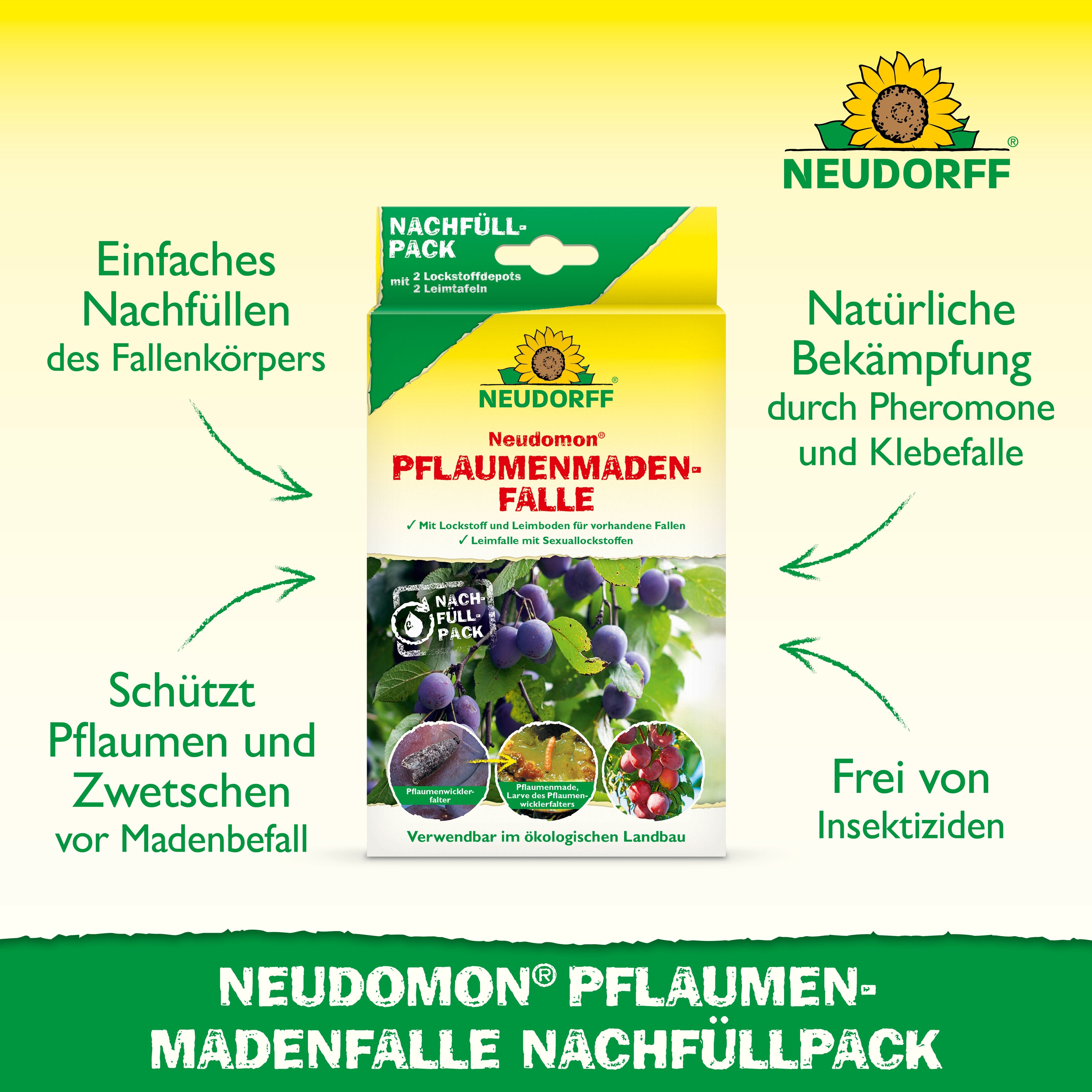 Neudomon Pflaumenmaden­Falle Nachfüllpack