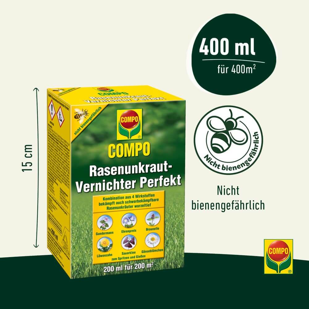 COMPO Rasenunkraut-Vernichter Perfekt 110 m²-200 m²