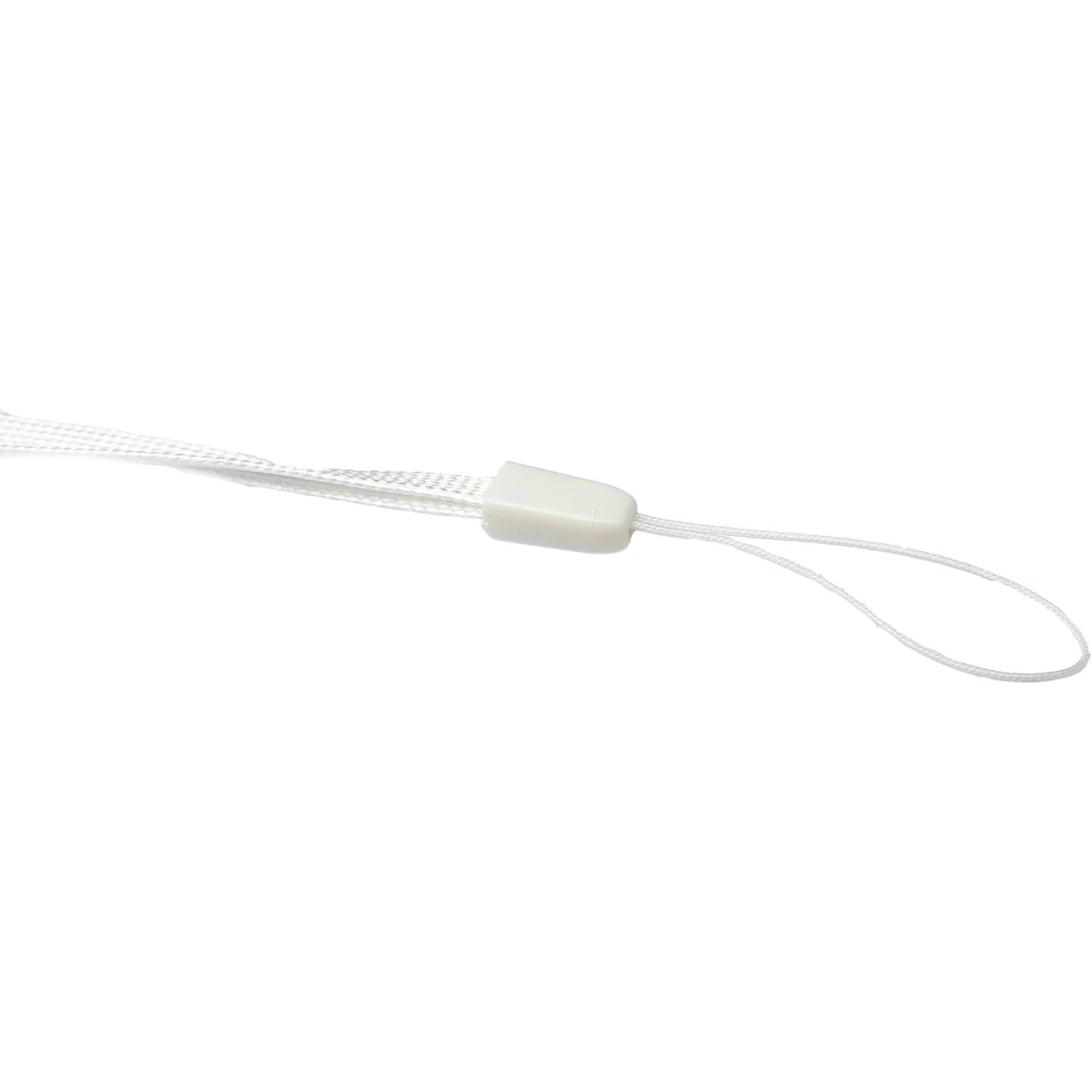 Weißes Halsband Umhängeband Mit Schlaufe Für Smartphone Und MP3-Player Robustes Nylon-Seil