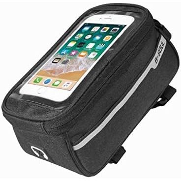 SYSTEM-S Fahrrad Tasche Halterung in Schwarz Befestigung für Smartphone